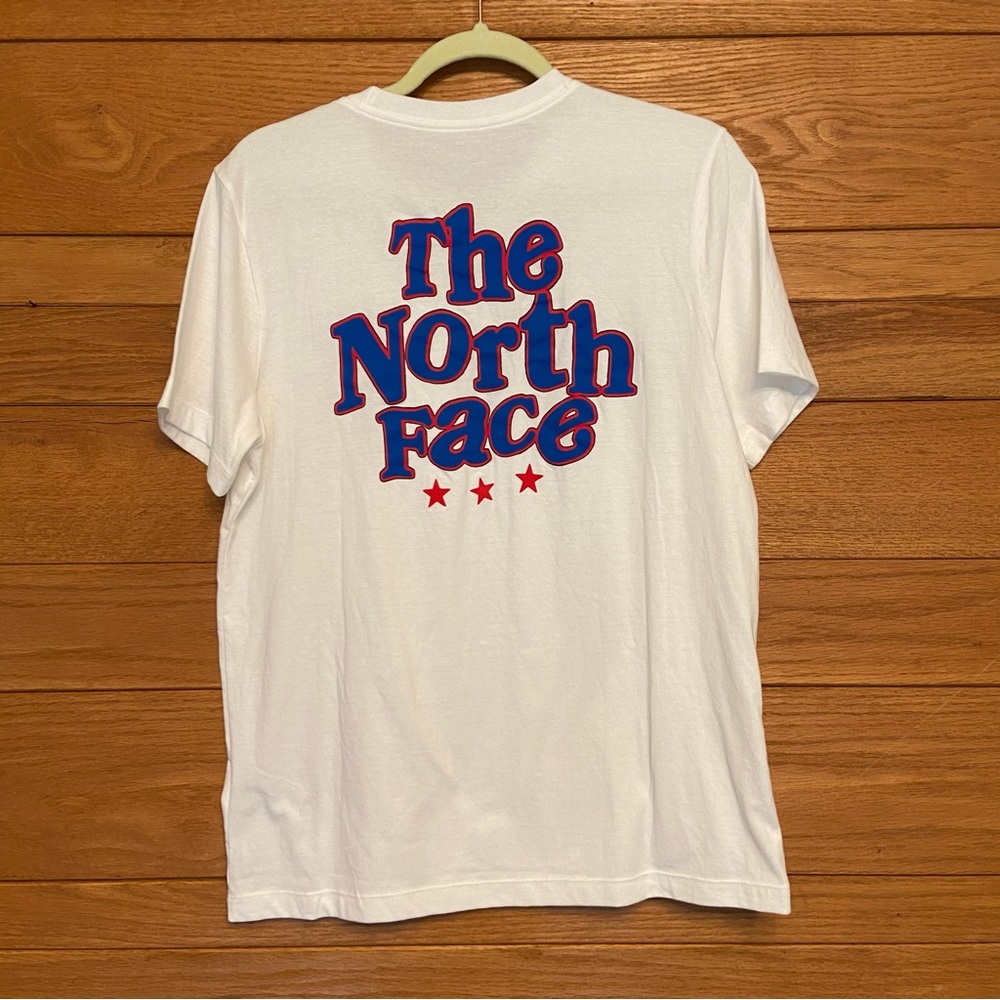 The North Face retro red white and blue cotton logo t-shirt